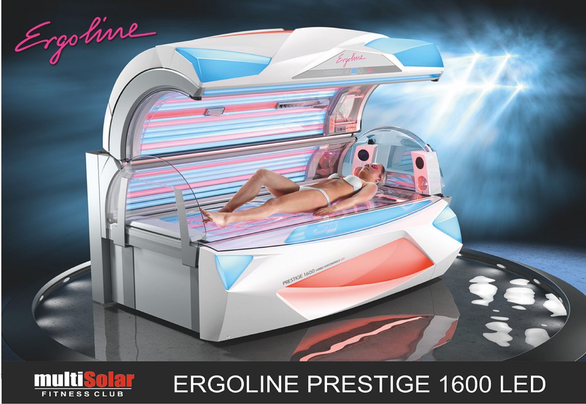  Ergoline 1600 Prestige | MultiSolar MultiSolar Fitness Club | Solarium Siłownia Sauna StudioGYM - Studio Smukłej Sylwetki | Szczecin Police - SOLARIUM Roweckiego kabina 2   